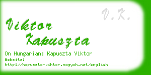 viktor kapuszta business card